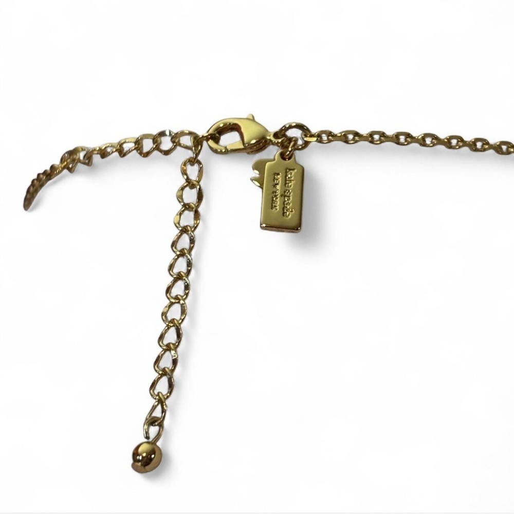 Kate Spade New York Enamel Moroccan Tile Statement Necklace Gold Tone - Picture 4 of 5